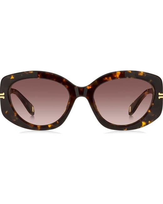 Marc Jacobs Brown 56Mm Gradient Rectangular Sunglasses