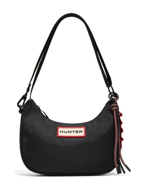 Hunter Black Recycled Polyester Shoulder Bag