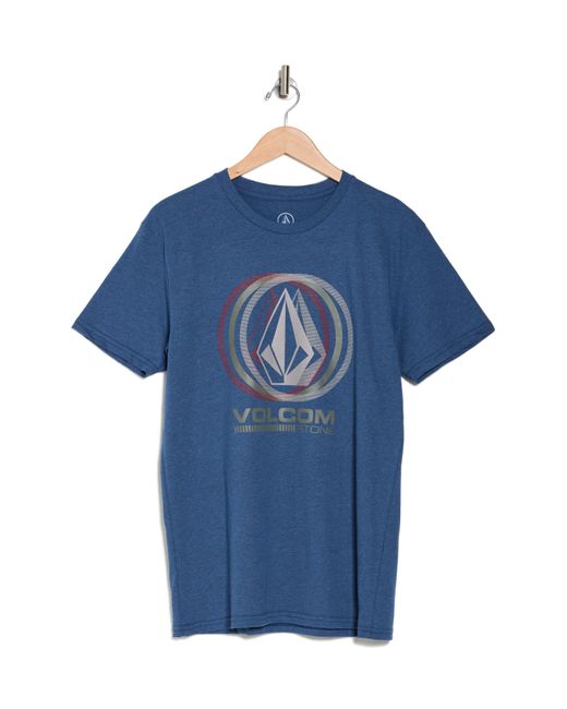 Volcom Blue Sedated Stone Short Sleeve Graphic T-shirt for men