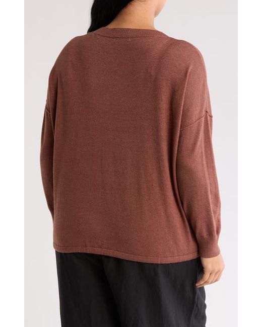 Max Studio Brown Drawstring Sweater