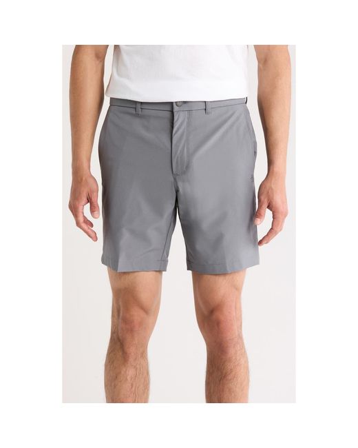 Original Penguin Blue Technical Flat Front 7.5-Inch Shorts for men