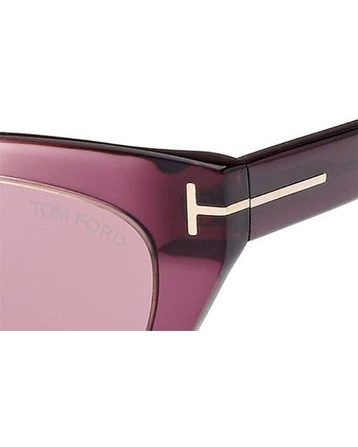 Tom Ford Pink Juliette 52Mm Cat Eye Sunglasses