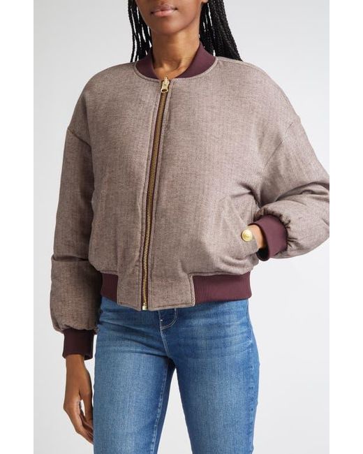 L'Agence Red Violeta Reversible Bomber Jacket