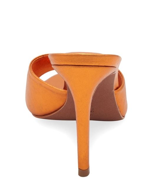 BCBGMAXAZRIA Orange Dana Leather Slide Sandal