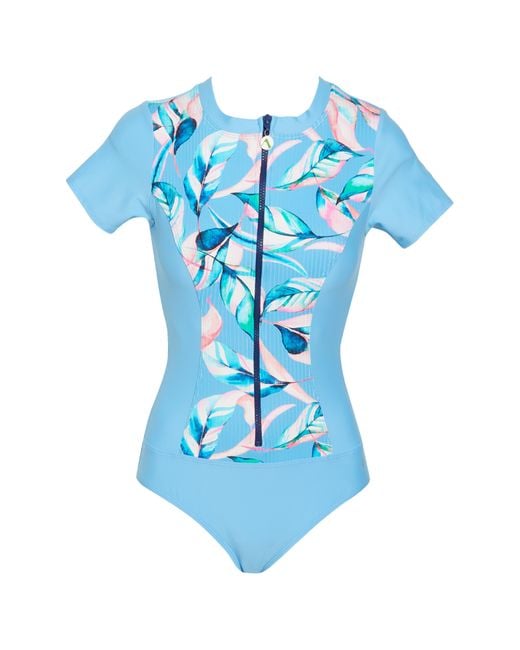 Next Blue Dohney Zip-up One-piece Swimsuit