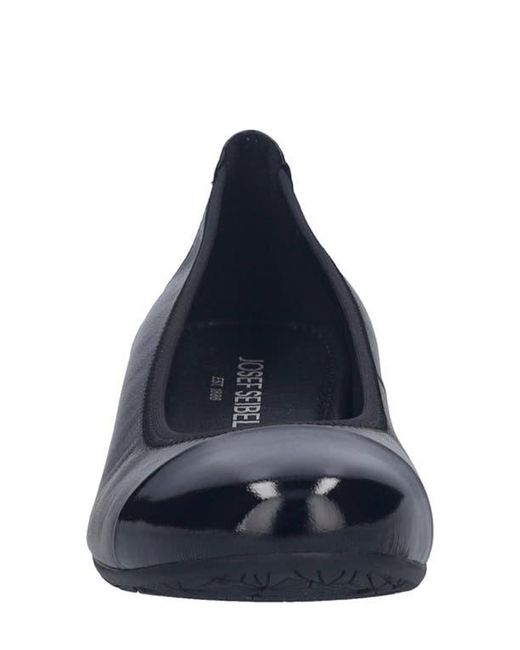 Josef Seibel Blue Florina Cap Toe Flat
