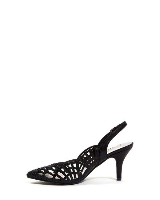 Lady Couture Black Rhinestone Slingback Pump