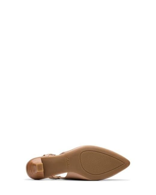 Clarks Multicolor Slingback Leather Pointy-Toe Pumps