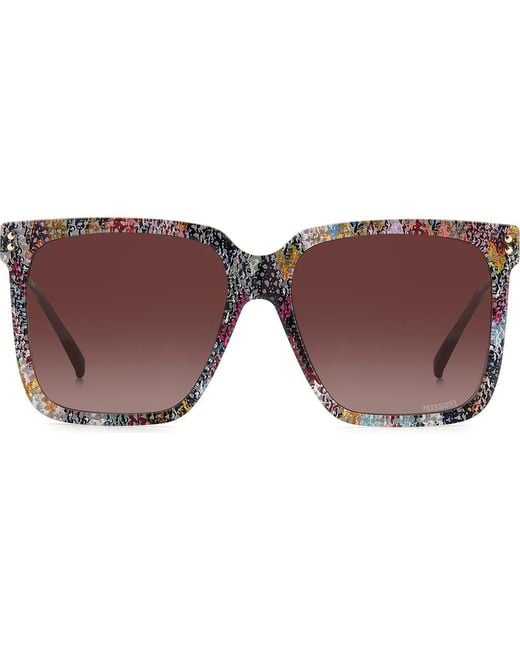 Missoni Purple 60Mm Gradient Square Sunglasses