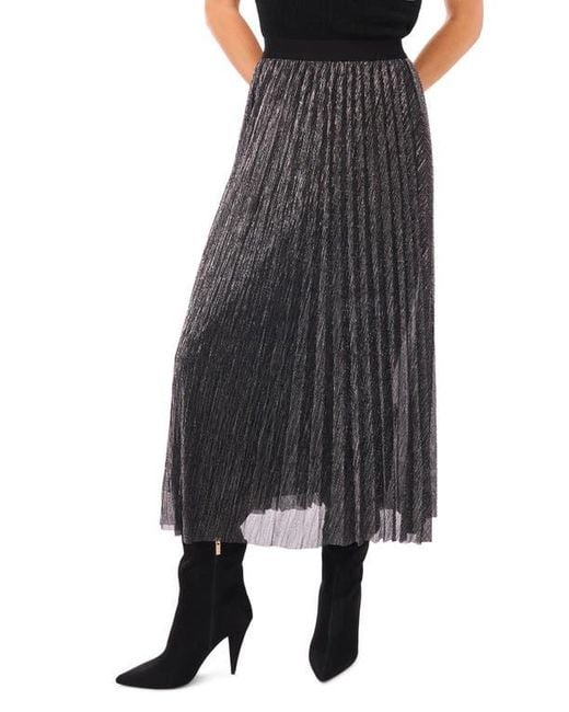 Halogen® Black Metallic Pleated Skirt