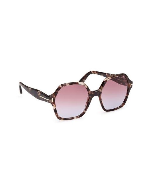 Tom Ford Pink 56Mm Gradient Square Sunglasses