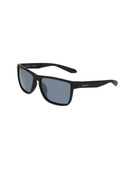 Dragon Gray 58Mm Rectangular Sunglasses