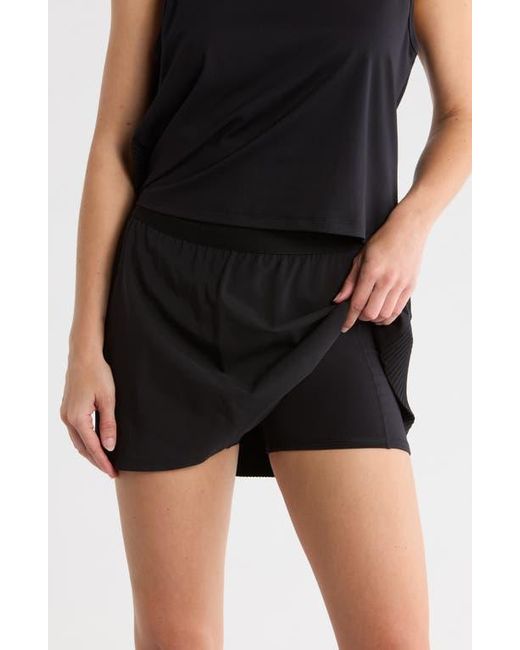90 Degrees Black Lightstreme Hybrid Pleated Skort