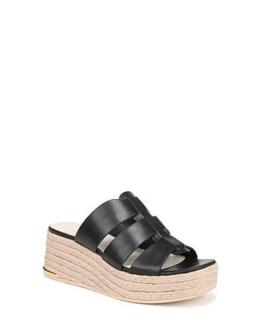 Franco Sarto Black Tevin Platform Wedge Sandal