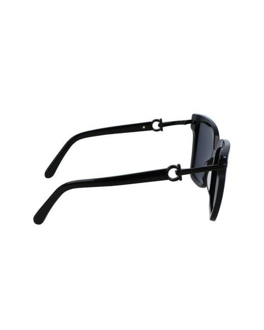 Ferragamo Black 57Mm Square Sunglasses