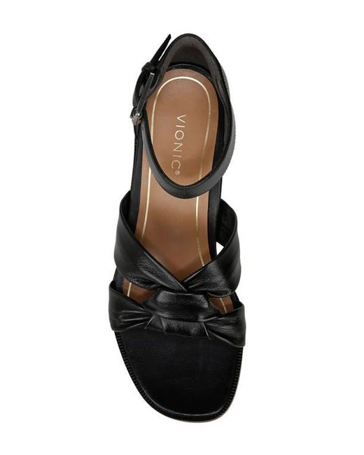 Vionic Black Maia Ankle Strap Sandal