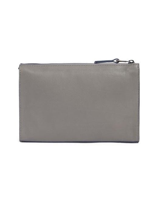 Longchamp Gray 3D Bifold Leather Tech Case