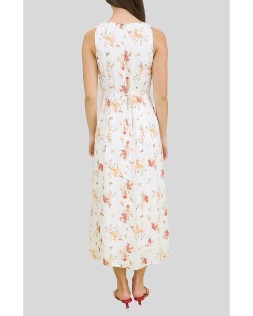 Blu Pepper White Floral Maxi Sundress