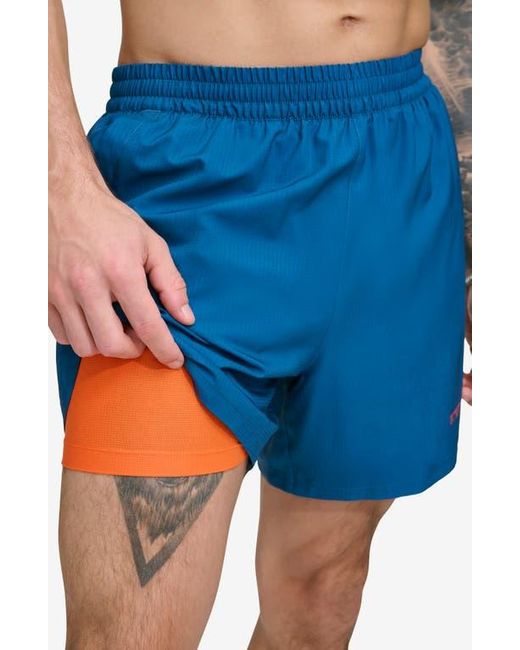 DKNY Blue Stretch Ripstop Swim Trunks for men