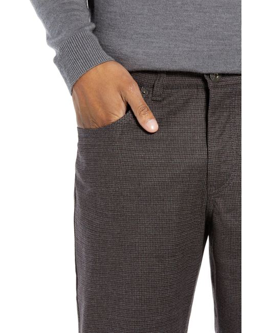 Brax Gray Cadiz Five Pocket Stretch Wool Trousers for men