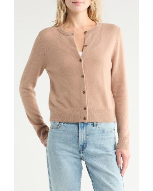 Nordstrom Blue Crewneck Cashmere Cardigan