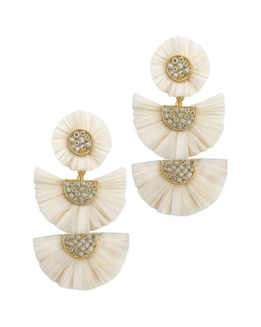 Adornia Mixed Media Drop Earrings in White Lyst