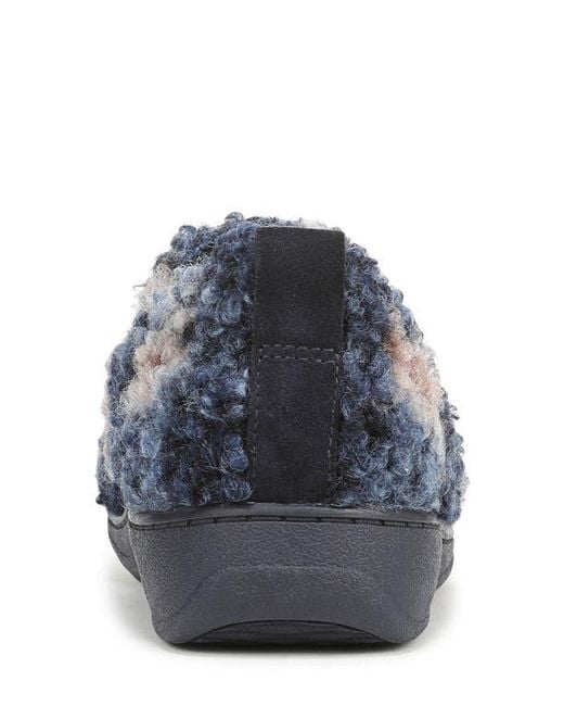 Vionic Blue Imogen Faux Shearling Clog