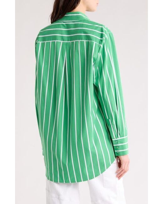 L'Agence Green Malia Button-Up Shirt