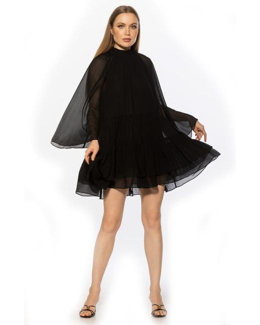 Alexia Admor Black Pamela Long Sleeve Shift Dress