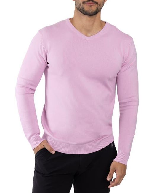 Xray Jeans Purple Ribbed V-Neck Sweater for men
