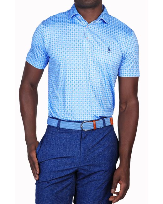 Tailorbyrd Blue Badminton Performance Polo for men