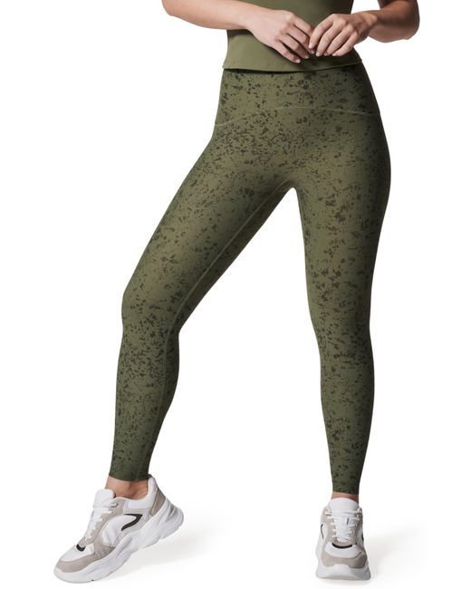 Spanx Booty Boost Active 7/8 Crushed Leggings in Green