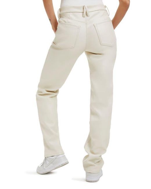 GOOD AMERICAN Natural Better Than Leather Faux Leather Good Icon Pants