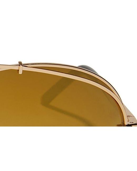 DIFF Metallic James 66mm Aviator Sunglasses