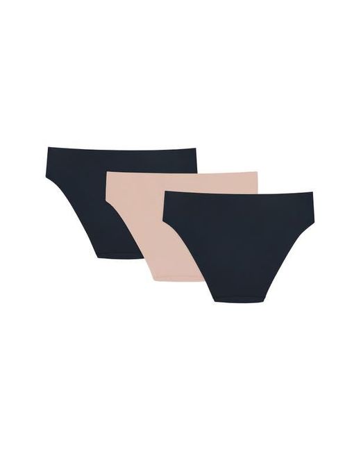 DKNY Blue 3-Pack Laser Cut Bikini