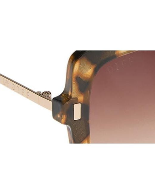 DIFF Brown 54Mm Square Sunglasses