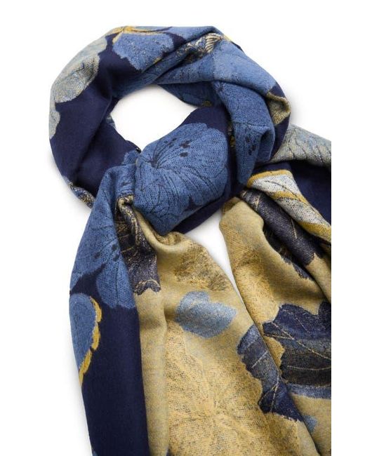 Saachi Blue Metallic Touch Reversible Scarf
