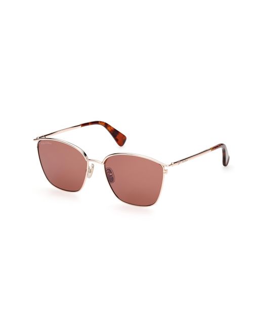 Max Mara Pink 55mm Aviator Sunglasses