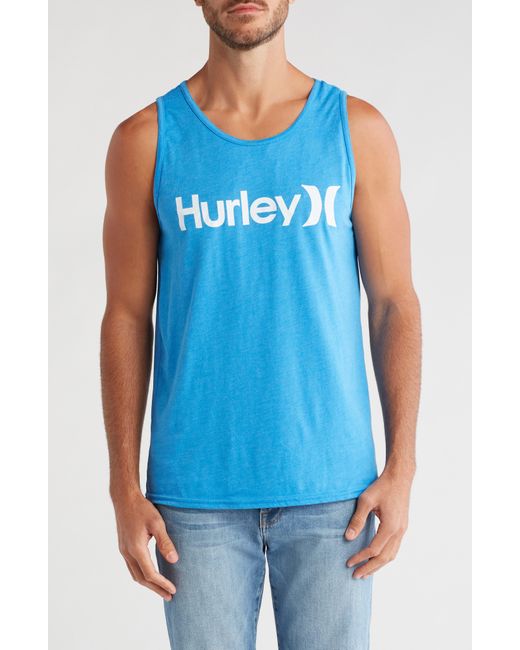 Hurley Blue Cotton Tank for men