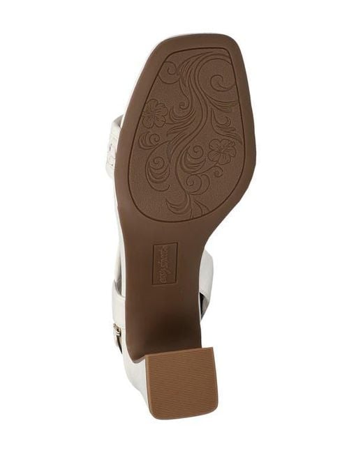 Easy Street White Rowan Half D'Orsay Sandal