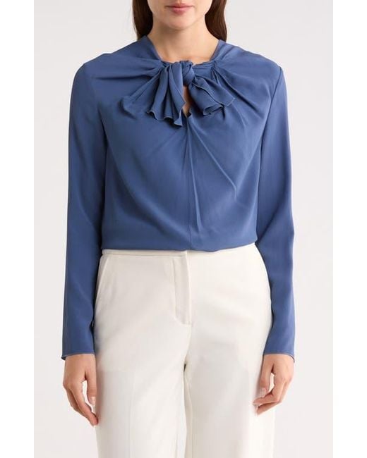 Longchamp Blue Neck Tie Top