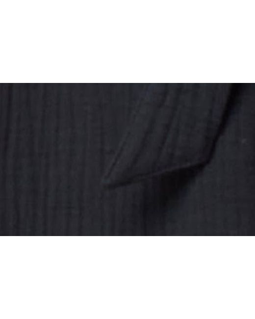 C&C California Black Charlie Long Sleeve Cotton Double Gauze Shirtdress