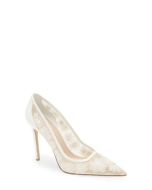 Stuart Weitzman White Stuart Power 100 Pump