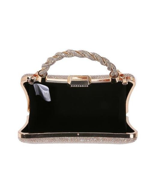 BERNESS Gray Rhinestone Clutch