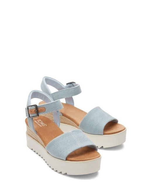 TOMS White Diana Platform Wedge Sandal