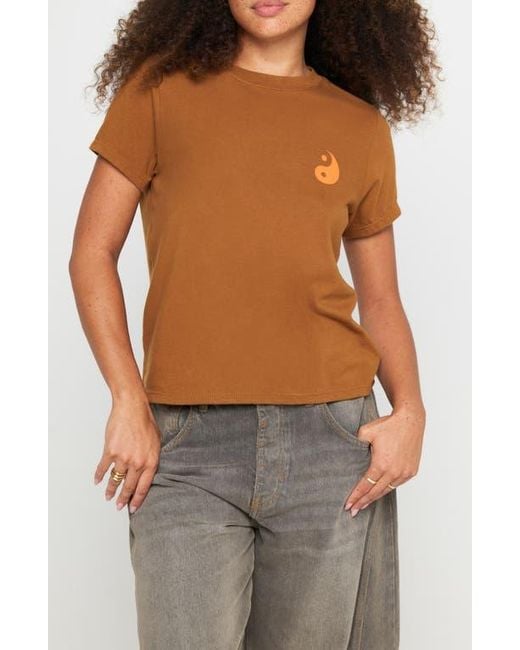 Spiritual Gangster Brown Yin & Yang Lila Graphic T-Shirt