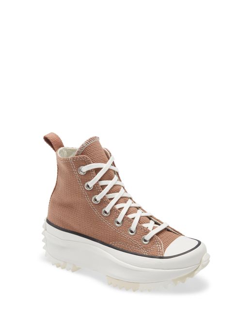 Converse Chuck Taylor® All Star® Run Star Hike High Top Platform Sneaker In  Rose Taupe/white/egret At Nordstrom Rack | Lyst