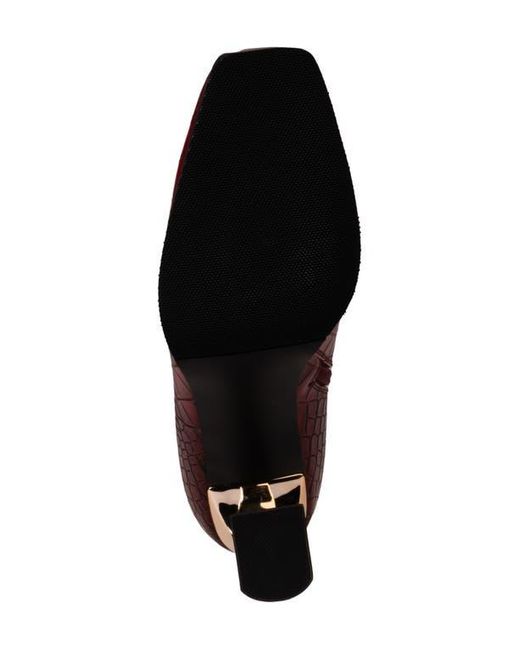 Ninety Union Red Lima Croc Embossed Boot