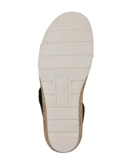 White Mountain Black Tinnley Wedge Sandal