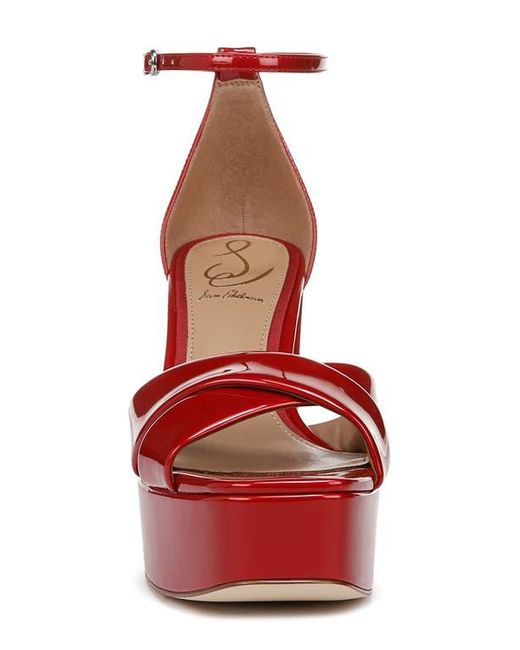 Sam Edelman Red Jullian Ankle Strap Platform Sandal